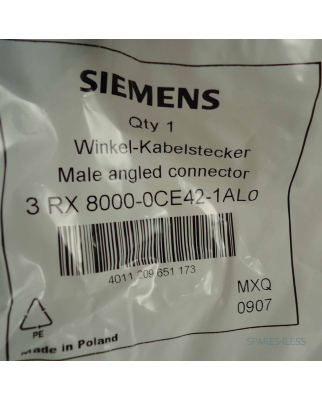 Siemens Winkel-Kabelstecker mit 10M Leitung 3RX8000-0CE42-1AL0 OVP