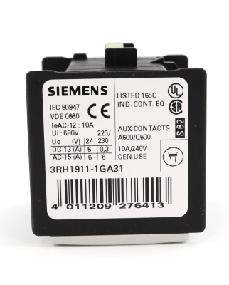 Siemens Hilfsschalterblock 3RH1911-1GA31 OVP