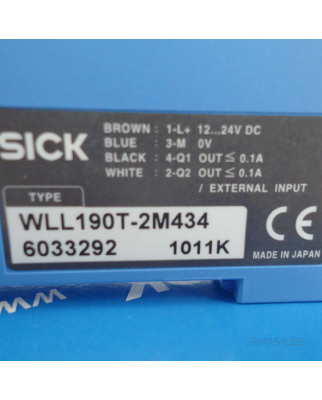 SICK Lichtleiter-Sensor WLL190T-2M434 6033292 OVP