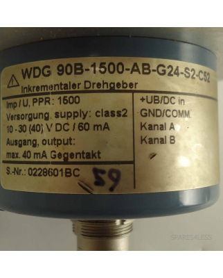 Wachendorff Inkrementaler Drehgeber WDG 90B-1500-AB-G24-S2-C52 GEB
