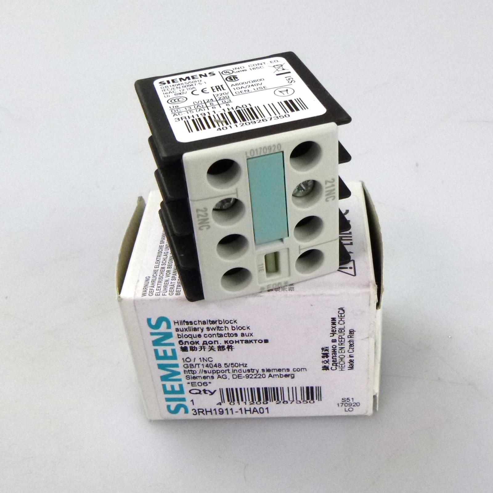 Siemens 3RH1911-1LA20 Hilfsschalterblock 