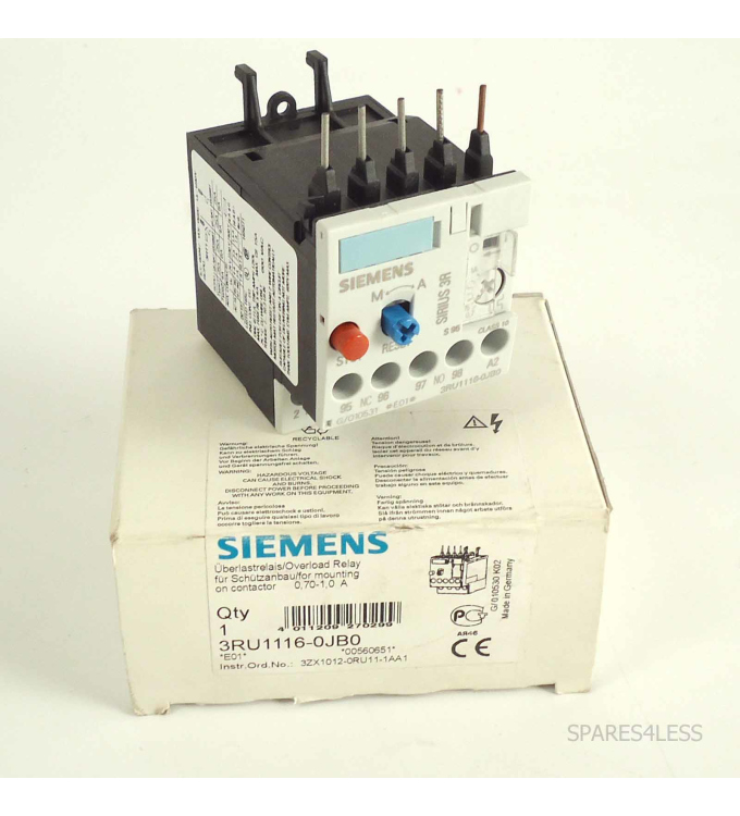 Siemens Überlastrelais 3RU1116-0JB0 OVP