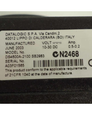 DATALOGIC Barcode Scanner DS4600A-2100 GEB