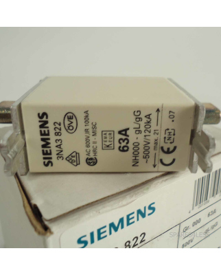 Siemens  NH-Sicherungseinsatz 3NA3 822 (3Stk.) OVP