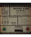 ifm Netzteil N600 NZ33-I DN0001 GEB