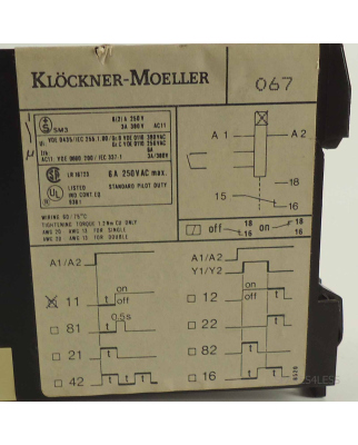 Klöckner Moeller Zeitrelais TE11-60 GEB