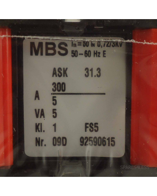 MBS Aufsteckstromwandler ASK 31.3 300/5A OVP