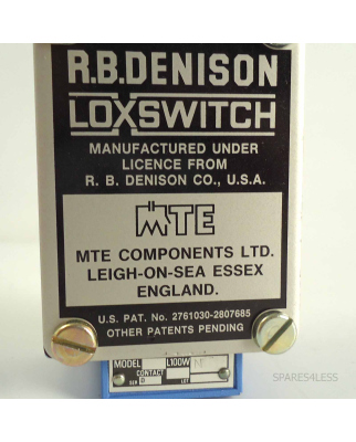 R.B. Denison Endschalter Loxswitch L100WN Ser.D NOV