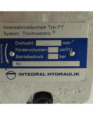 Integral Hydraulik TROCHOCENTRIC Innenzahnradpumpe PT2-6,3 NOV