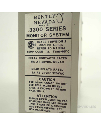 Bently Nevada Power Supply 3300/14 -01-20-01 GEB