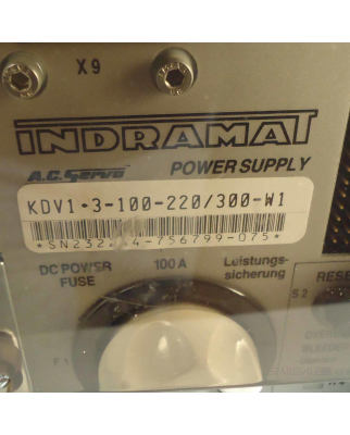 INDRAMAT Servo-Controller KDV1.3-100-220/300-W1 GEB