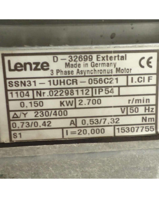Lenze Getriebemotor SSN31-1UHCR-056C21 0,15kW/ 2700 r/min NOV