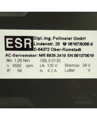ESR Pollmeier GmbH Servomotor SBL3-0130...