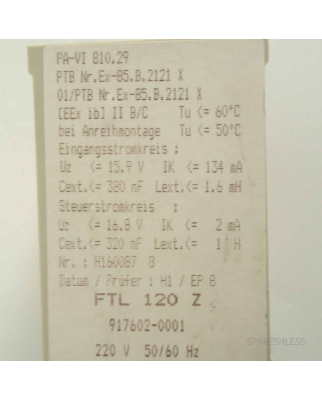 Endress+Hauser Nivotester FTL120Z 917602-0001 GEB