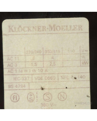 Klöckner Moeller Hilfschütz DIL 08-80 GEB