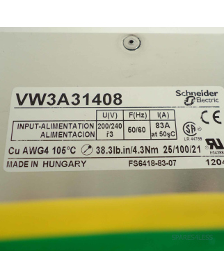 Schneider Electric Funkentstörfilter VW3A31408...