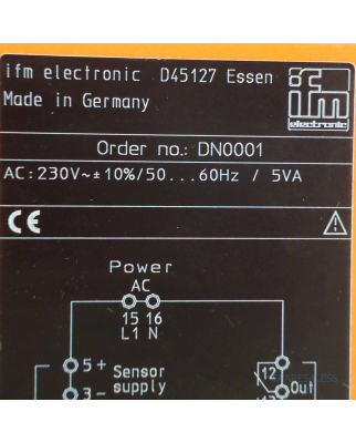 ifm Netzteil N600 NZ33-I DN0001 OVP