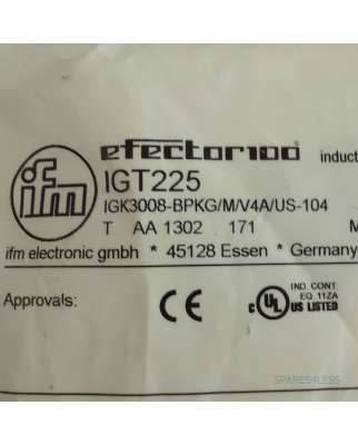 ifm efector induktiver Näherungsschalter IGT225...