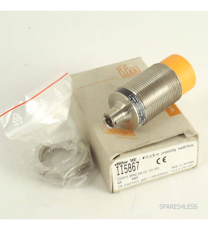 ifm efector induktiver Näherungsschalter II-5867 IIA3015-BPKG/V4A/US-100 OVP