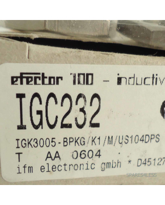 ifm efector induktiver Näherungsschalter IGC232 IGK3005-BPKG/K1/M/US104DPS OVP