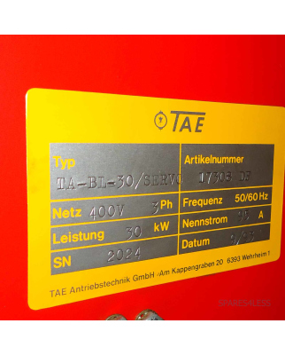 TAE Frequenzumrichter TA-BL-30/SERVO 17308DF 30kW GEB