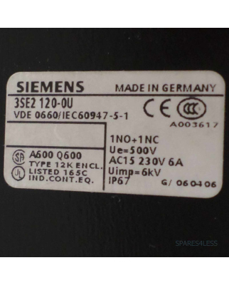 Siemens Positionsschalter 3SE3120-0U GEB