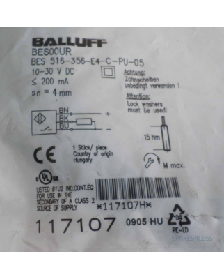 Balluff induktiver Näherungsschalter BES...