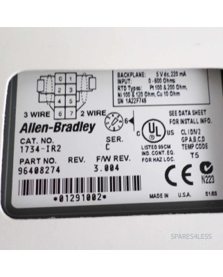 Allen Bradley I/O Modul 1734-IR2 96408274 OVP